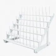 SpoolMaster 60: Wall-Mounted Thread Rack for Embroidery, Sewing & Braiding - Bri