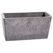 Imitation Stone Grey White Stone Rectangle Planter 50cm (Clearance)