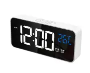 Large Digital Alarm Clock For The Blind - Large Electronic Clock, Giant Digital Display - White