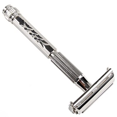 Parker Safety Razor 60R Butterfly Open (TT0) Double Edge Safety Razor & 5 Blades