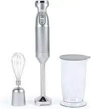 [Salter] EK4587MMSVDE Aspen Blend & Whisk Pro - 2-in-1 Blender, Immersion Rod Mixer, Electric Baking Whisk, Chopper, Stainless Steel Blade, Variable Speed Settings, 700ml Cup, 1000W, Silver