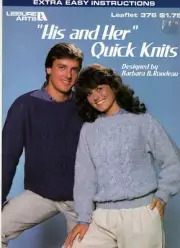 "His and Her" Quick Knits by Barbara B. Rondeau Leisure Arts Leaflet 376 NOS