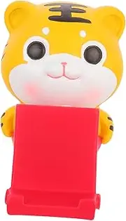 DECORNIJIA Adorable Tiger Design Phone Stand Durable Storage Holder for Desktop for Home Office and Travel Easy to Use Mobile Bracket for Watching Videos and Live Streaming