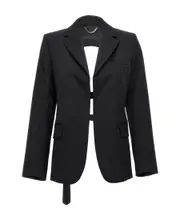 open-back single-breasted blazer UK4 Black