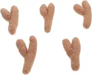 Create Your Own Christmas Decor: 5pcs Plush Fawn Antlers Handmade Materials for Hair Clip Projects