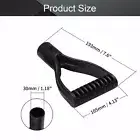 1Pcs Shovel Handle D Grip, 30mm/1.18" Inner Dia PVC Spade Snow Shovel Black