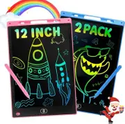 2 Pack 12 Inch LCD Writing Tablet for Kids, Colorful Drawing Tablet Toys for Gir
