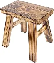 AUTSUPPL Comfortable Low Stool Portable Wooden Step Stool for Easy to Clean Non Slip Design for Bathroom Kitchen Home Use for Shoe Changing and Potty Training