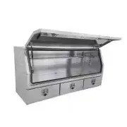 170 x 60 x 82cm Checker Aluminium 3 Drawer Ute Tool Box Truck Trailer Toolbox