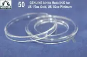 50 GENUINE Airtite 27mm Direct Fit Coin Capsules Fits 1/2oz Gold 1/2oz Platinum