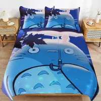 在飛比找蝦皮購物優惠-Totoro 3 合 1 床單套裝 1 吊襪帶床單 2 個枕