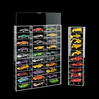 在飛比找蝦皮購物優惠-1：64玩具車模展示架透明模型收納架多美卡收納盒陳列櫃小汽車
