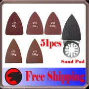 51 Finger Sanding Kit Oscillating MultiTool Pad Ridgid Bosch Multi-X Makita Fein