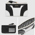 Mimco Card Wallet Jagger Petite Slimm Card Wallet Black White + Dust Bag