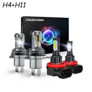 For Mini Cooper 2016-2018 - H4+H11 LED Headlight Bulbs Kit Hi-Lo Beam Fog Light (for: Mini)