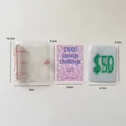 Mini 3 Holes $150/$300/$500/$1000 Mini Binder Savings Challenge,Refill Sheets Sl