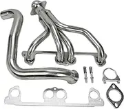 Xuanqingyi Store Stainless Manifold Header W/Downpipe Compatible With Wrangler TJ 1997-1999 2.5L L4