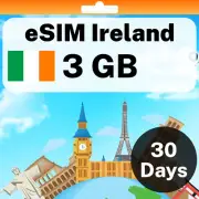 eSIM Ireland - 3 GB - 30 Days - Travel eSIM | QR code activation