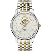 在飛比找PChome24h購物優惠-TISSOT Tradition 80小時動力鏤空機械腕錶-