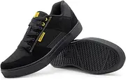 [Tommaso] Comodo Mountain Bike Shoes with Sticky Sole, Casual Style Flat Pedal MTB Gravel Mens Commuting Cycling Shoes, Black, Grey