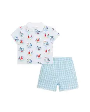 Little Me Boys' Breezy Polo Shirt & Shorts Set - Baby