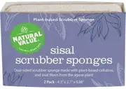 Natural Value Sisal Scrubber Sponge 2pk