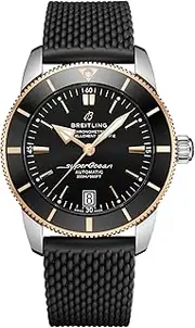 Suprocean Heritage II Black Rose Gold Breitling Calibre 20 42 UB2010121B1S1, Black Gold, strap