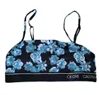 Calvin Klein Women's CK One Lightly Lined Bralette Adjustable S, M, Floral NEW