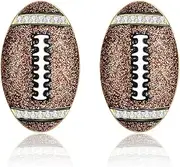Football Earrings Rugby Earrings Sport Ball Stud Earrings Sport Earrings Jewelry for Women, Brass, No Gemstone