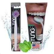 Tung Tongue Brush & Gel Kit | Tongue Cleaner For Adults | Tongue Scraper To Figh