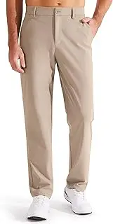 'Libin Men's Golf Pants Classic Fit Flat Front Work Dress Pants 29'' 31'' 33'' Stretch Casual Pants Lightweight with Pockets'