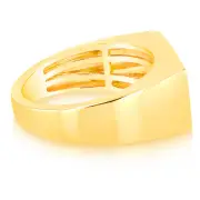 Luminesce Lab Grown 1/10 Carat Diamond Gents Ring in 9ct Yellow Gold, R