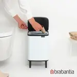 【BRABANTIA】BO WASTE BIN 掀蓋式高腳-環保垃圾桶7L-純淨白