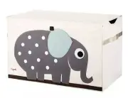 Kids Elephant Toy Chest 3 Sprouts Children’s Storage Trunk Nursery Room Decor