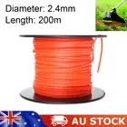 Red Trimmer Line Whipper Snipper Cord Brush Cutter Brushcutter 2.4mm x 200M AU