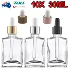 30ML-100ML Square Glass Dropper Bottle Reagent Essential Oils Liquid Eye Pipette