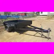 7x5 GALVANISED BOX TRAILER HEAVY DUTY 1 PCE FOLD FULL CHECKER PLATE 8x5 10x5