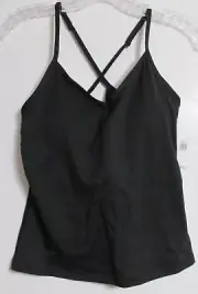 Women's Old Navy PowerSoft Light Support Built-In Bra Tank Black Small #723297