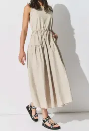 Decjuba D LUXE DRAWCORD MIDI DRESS Size S RRP $119.95