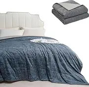 Frozera Cooling Blanket Icecozy Cooling Blankets, Ice Cooling Calming Blanket, Cooling Throw Blanket for Hot Sleepers (Blue, Twin: 68 * 90inch)