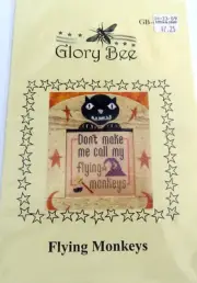 Glory Bee FLYING MONKEYS Cross Stitch CHART Don't make me call my flying monkeys