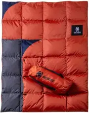 Down Camping Blanket for Cold Weather Packable Puffy Backpacking Lightweight ...