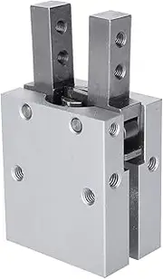 Respicefinem Double Rod Finger Cylinder Aluminum Alloy Air Pneumatic Cylinder With 07Mpa Full Hard Oxidation High Strength Compact Structure High Guidance Accuracy Good Sealing