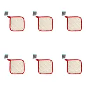 6x TopChef Cotton Cooking/Baking Pot Holder Mitt 1216.5x16.5cm Beige Assorted