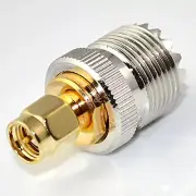 UHF Female SO239 Jack to SMA Male Plug Straight RF Coax cable Adapter Connector