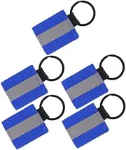 DECOMELODY 5pcs Reflective Keychain Tag Reflective Pendant Reflective Luggage Tag Reflective Accessories Reflective Keychain Reflective Gear Label Blue Aluminum Alloy