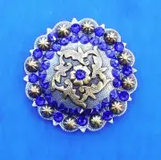 Western Bling Concho ~Coloma Gold~ 1 3/4" Crystal Concho (3 Colors Available)
