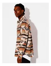 [Kenji] Nearabout Navajo Longsleeve Overshirt in Brown