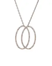 Silver 0.09 ct. tw. Diamond Necklace