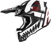 Airoh Twist 2.0 Mask, motocross helmet , color: Matt Black/White/Red , size: M